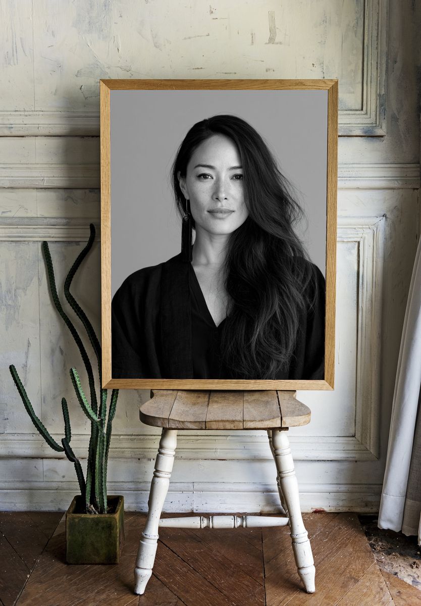 Elegant Woman Portrait Print. room preview