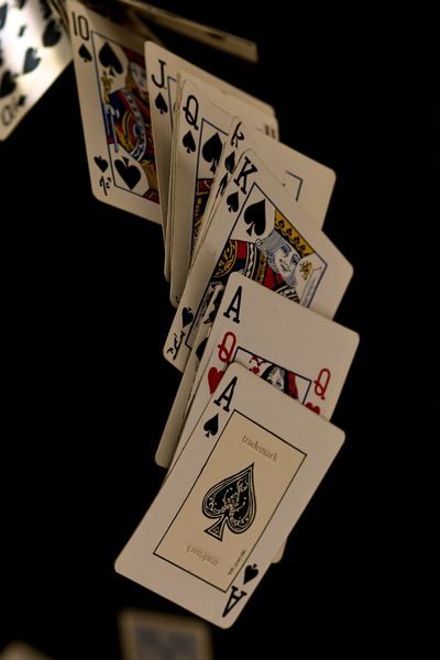 Floating Playing Cards Photography Poster.