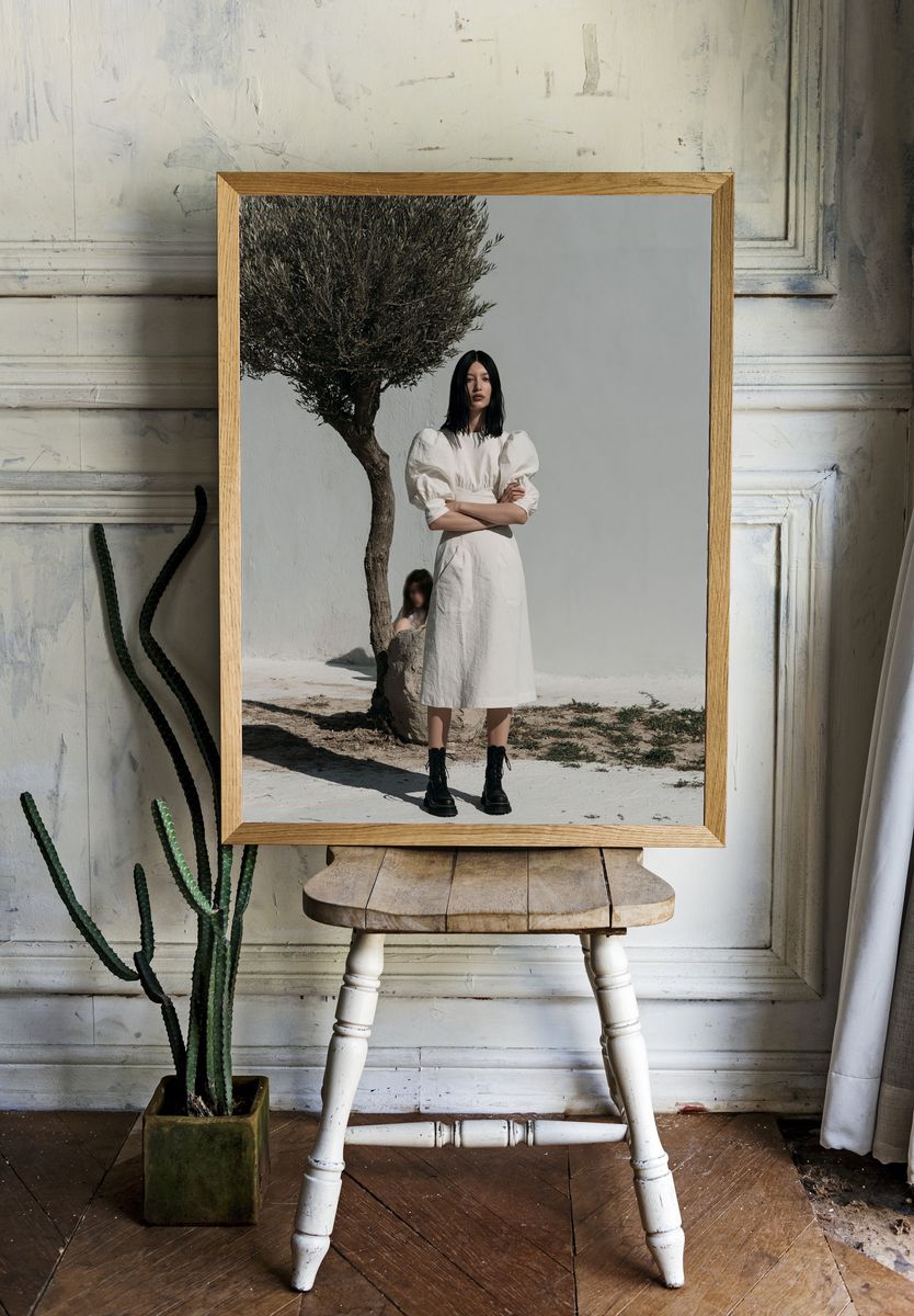 Minimalist Fashion Portrait Poster. — room view 1