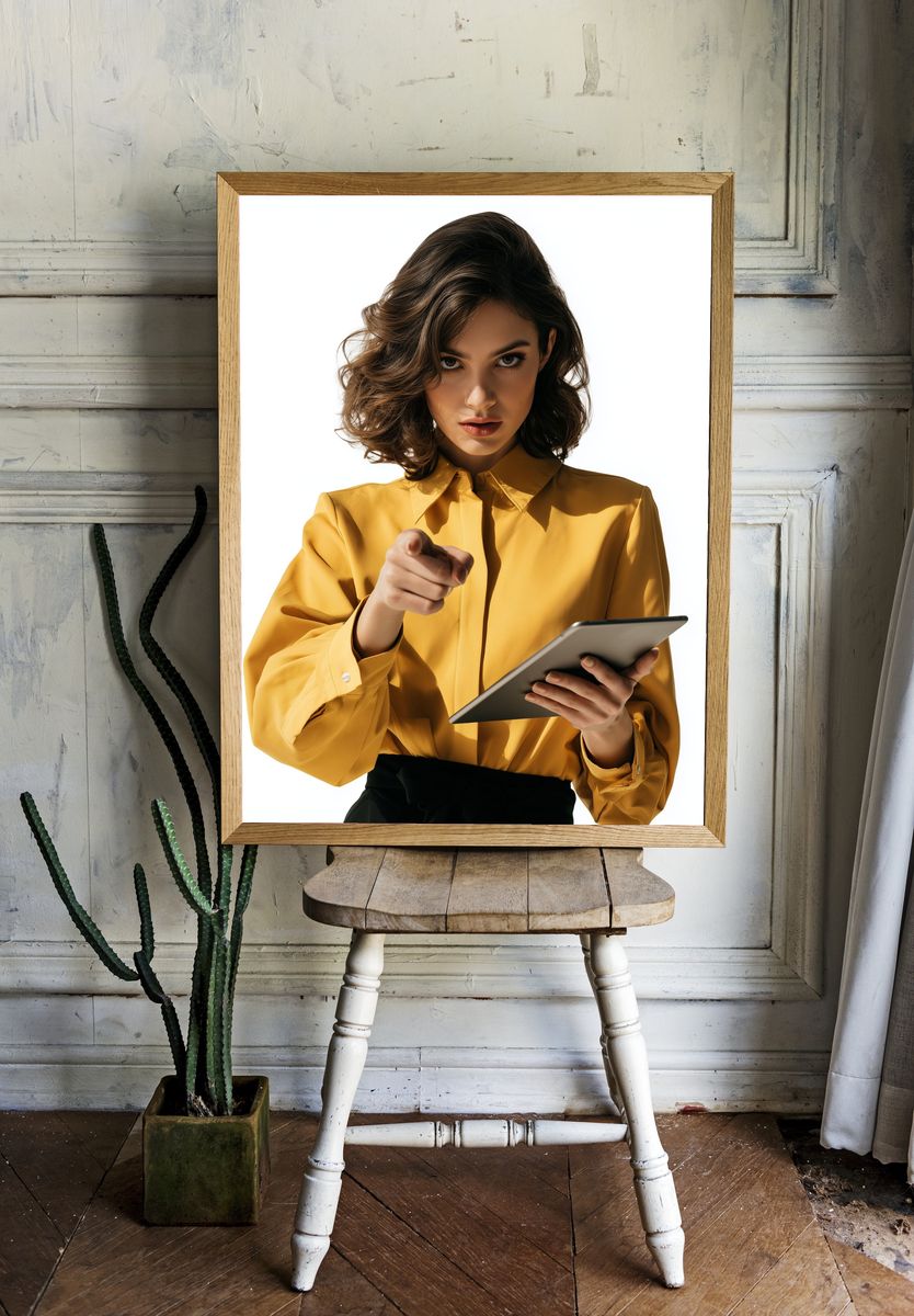 Confident Woman Portrait Photography Poster. — room view 1