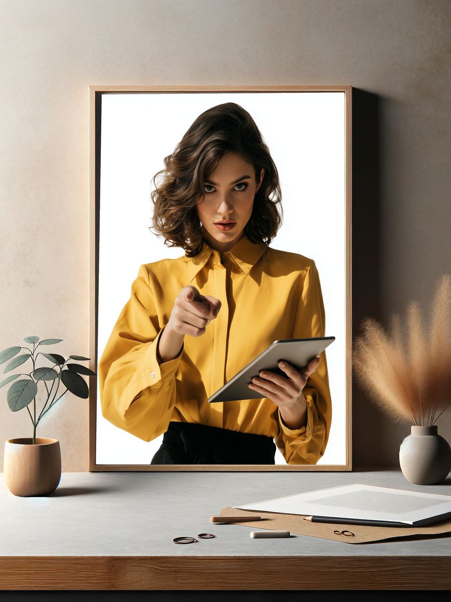 Confident Woman Portrait Photography Poster. — room view 2