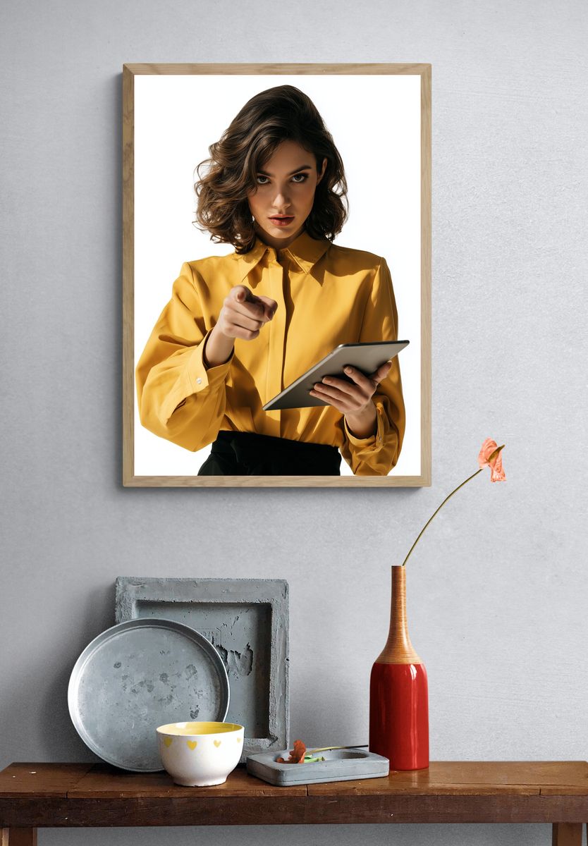 Confident Woman Portrait Photography Poster. — room view 3