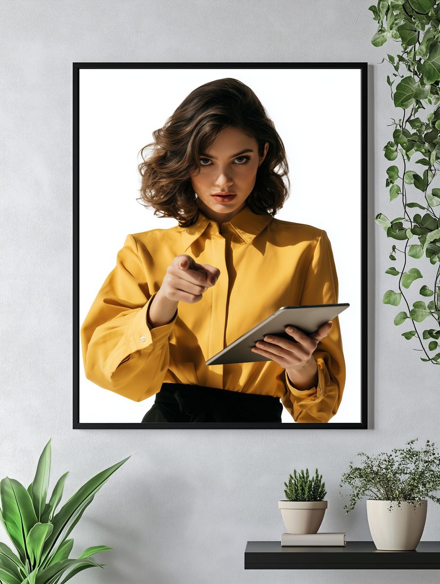 Confident Woman Portrait Photography Poster. — room view 4