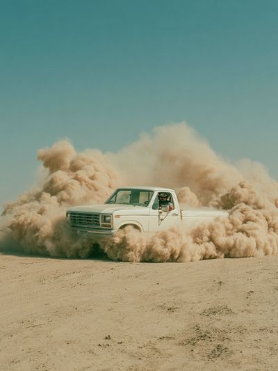 Desert Truck Drift Photography Poster.
