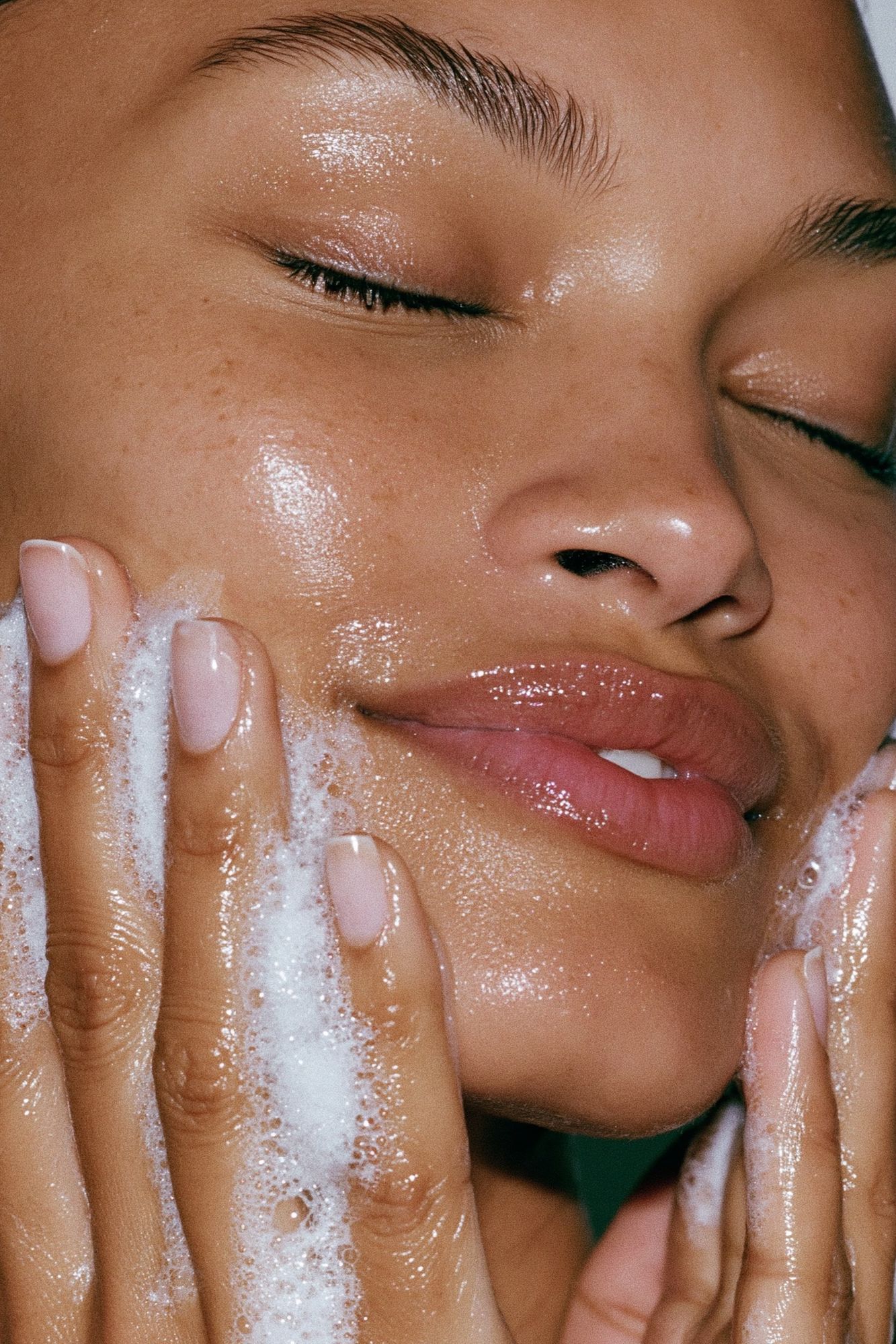 Glowing Skincare Portrait Poster. poster detail
