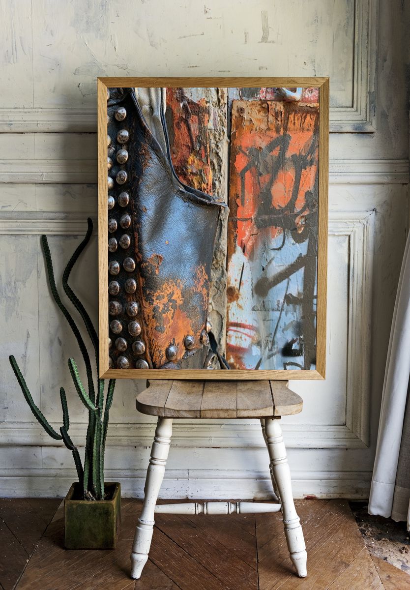 Urban Rust Texture Photography Poster. — room view 1