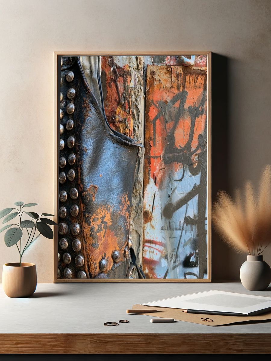 Urban Rust Texture Photography Poster. — room view 2