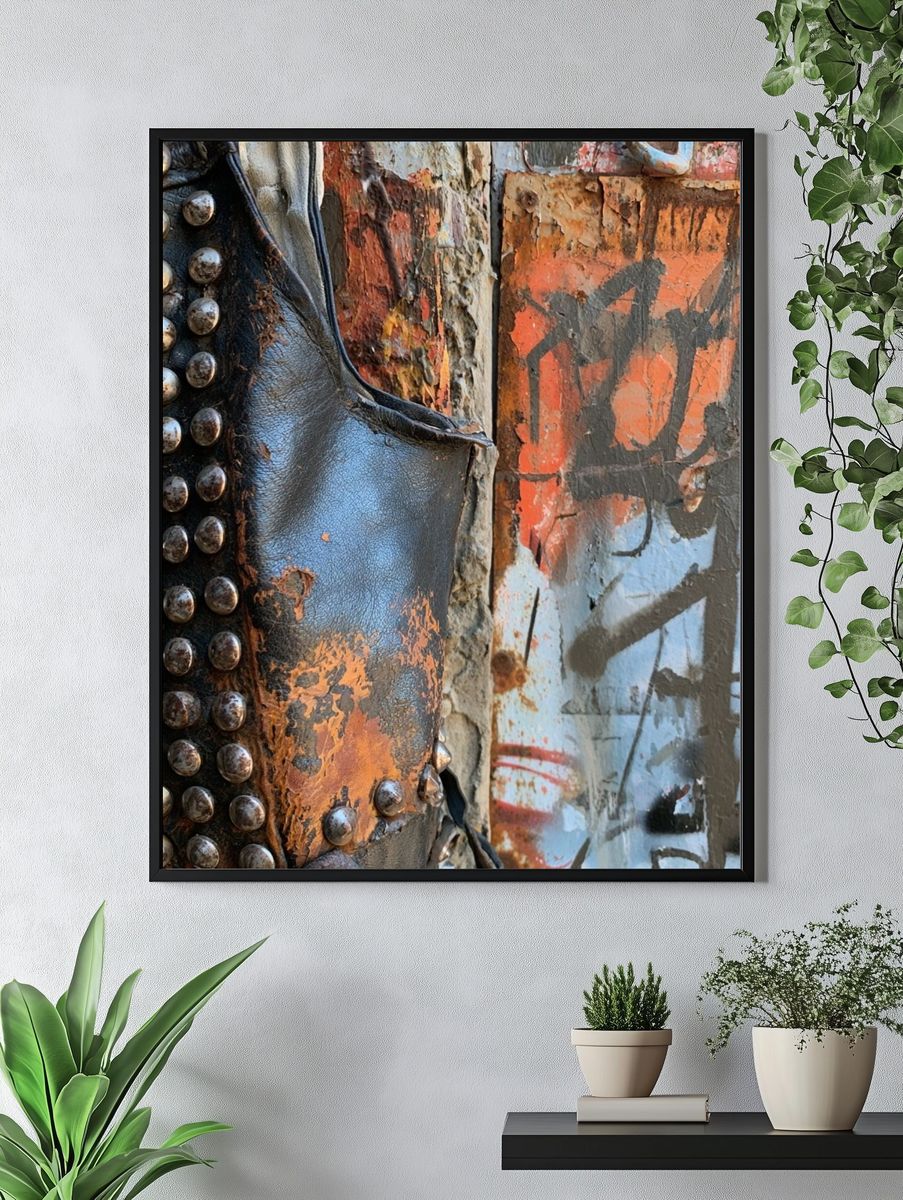 Urban Rust Texture Photography Poster. — room view 4