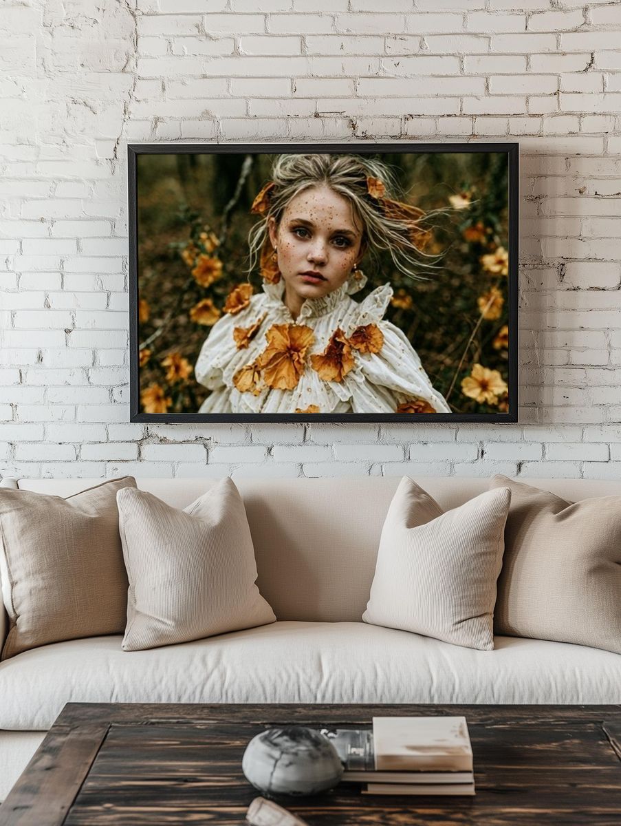 Autumn Portrait Photography Poster. — room view 1