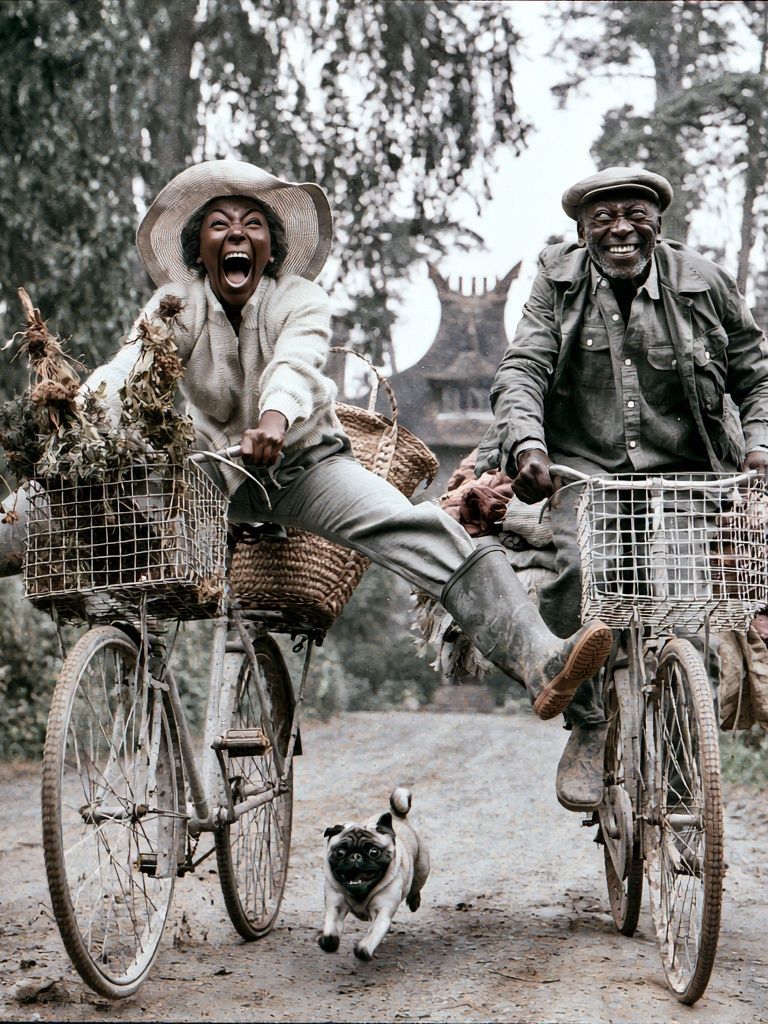 Joyful Bicycle Ride Photography Poster. poster — photography art