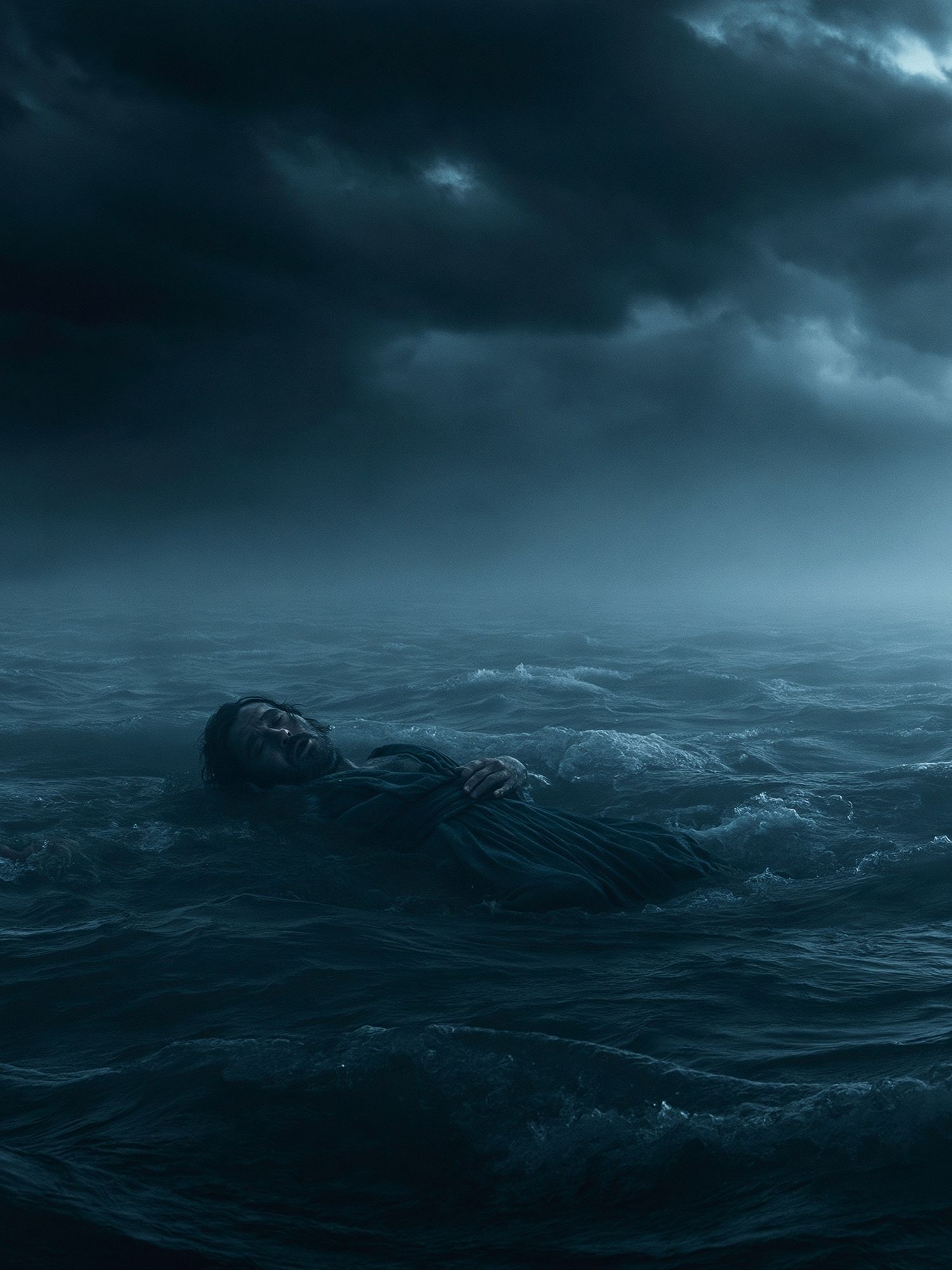Stormy Sea Rescue Photography Poster. poster detail