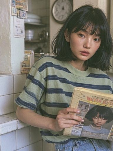 Portrait in a Kitchen — Photography Print. poster detail