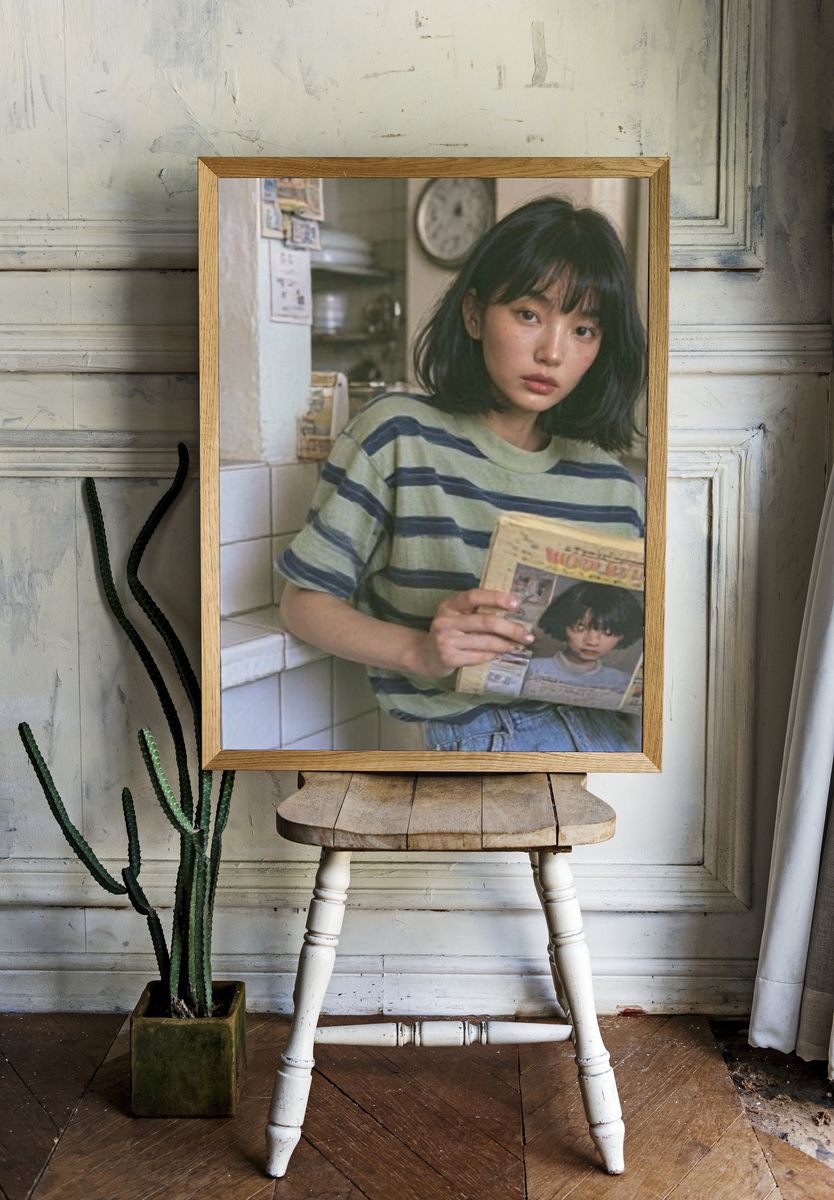 Portrait in a Kitchen — Photography Print. room preview