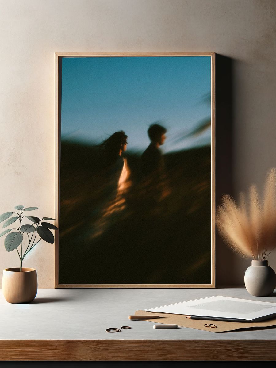 Blurred Silhouettes Photography Print. — room view 2