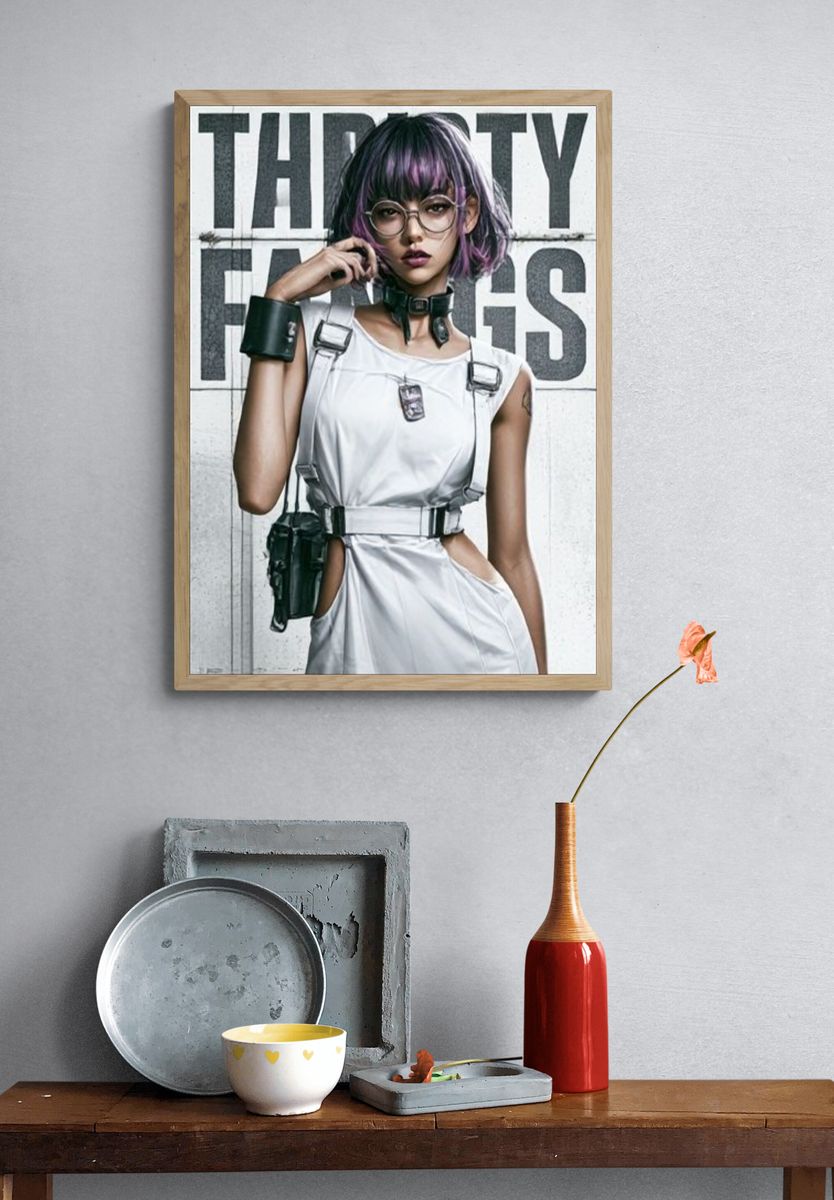 Cyberpunk Portrait Photography Poster. — room view 3