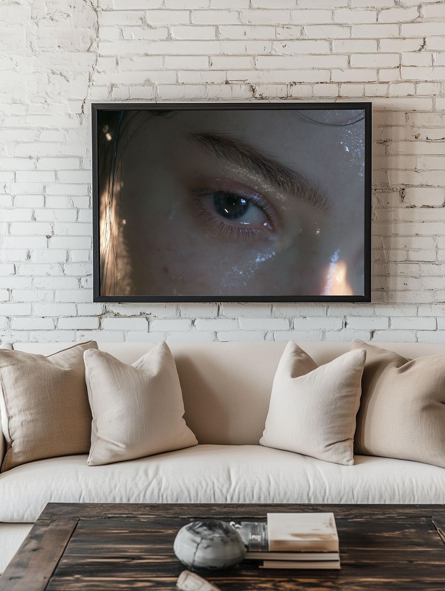 Moody Eye Close-Up Photography Poster. — room view 1
