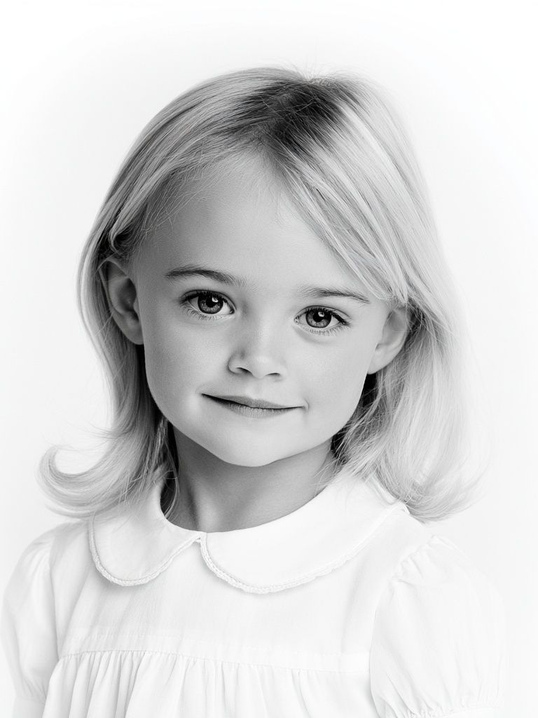 Blonde Child Portrait Print. poster detail