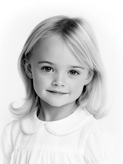 Blonde Child Portrait Print.