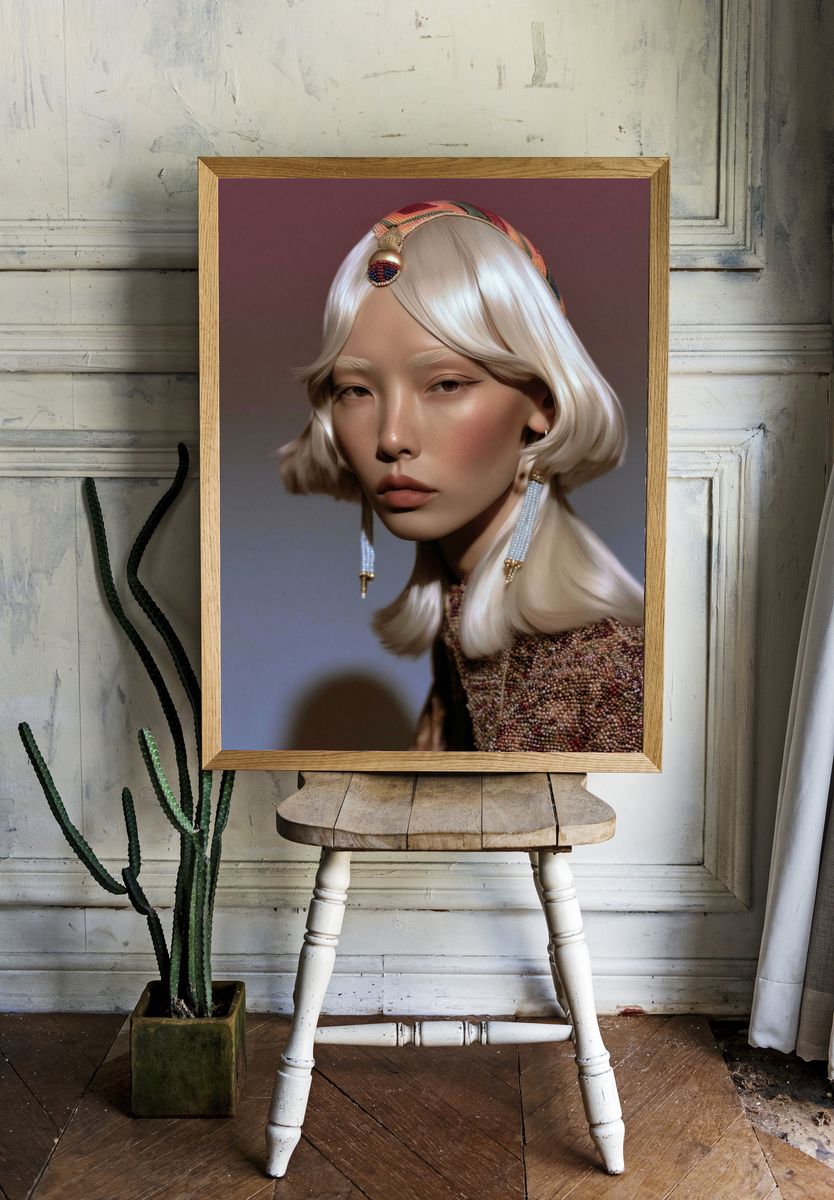 Avant-Garde Portrait Photography Poster. room preview