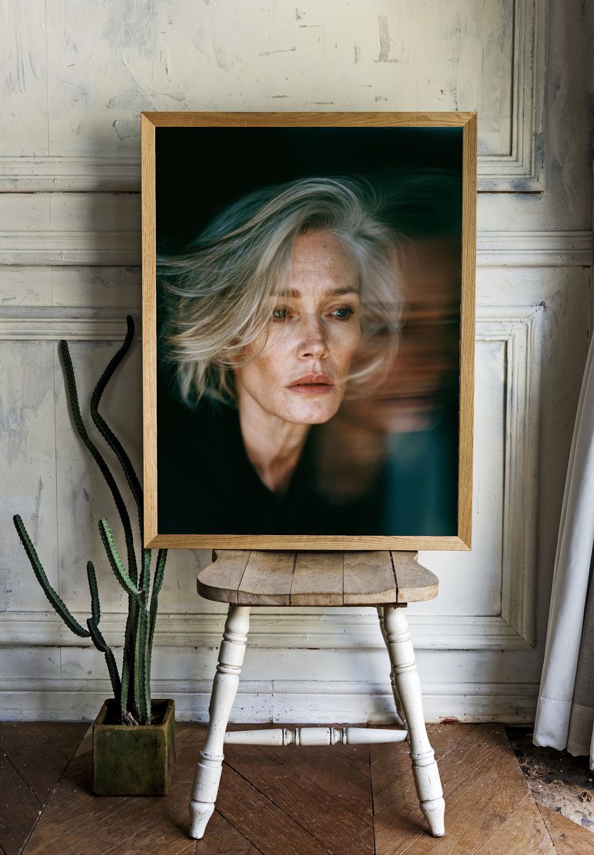Ethereal Woman Portrait Print. — room view 1