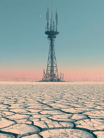 Desert Radio Tower Photography Poster. poster