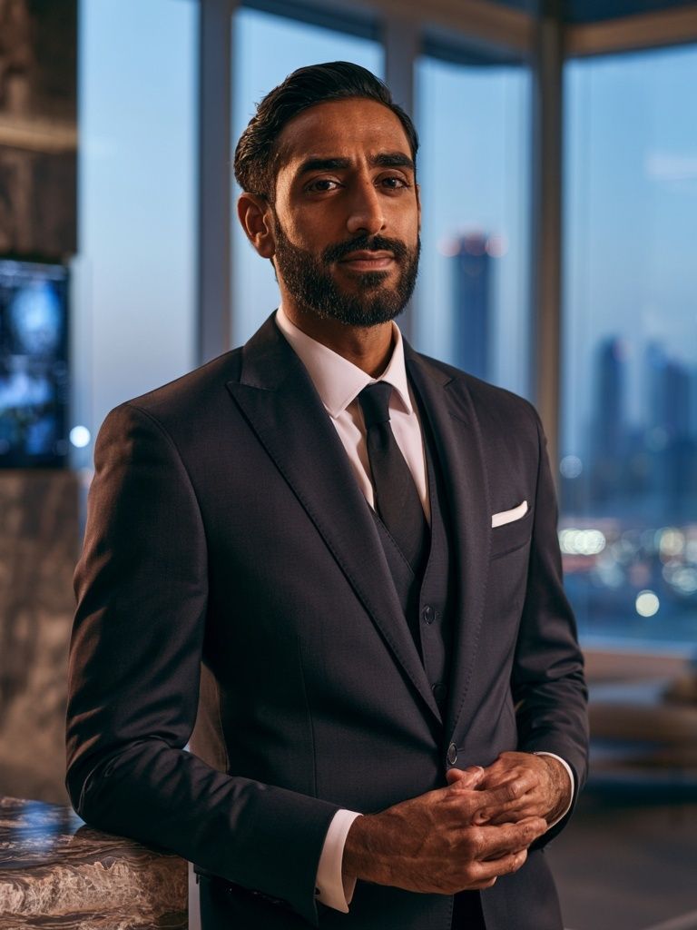Elegant Suit Portrait Poster. poster detail