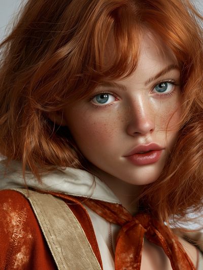 Red-Haired Portrait Photography Poster. poster