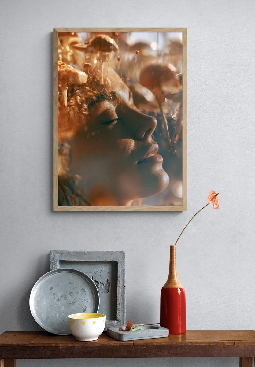 Dreamy Floral Portrait Print. — room view 3