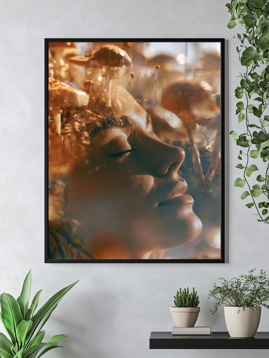 Dreamy Floral Portrait Print. — room view 4