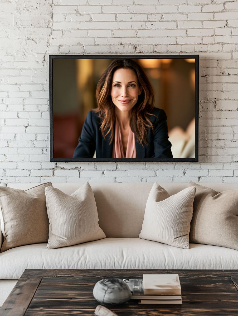 Elegant Woman Portrait Print. room preview