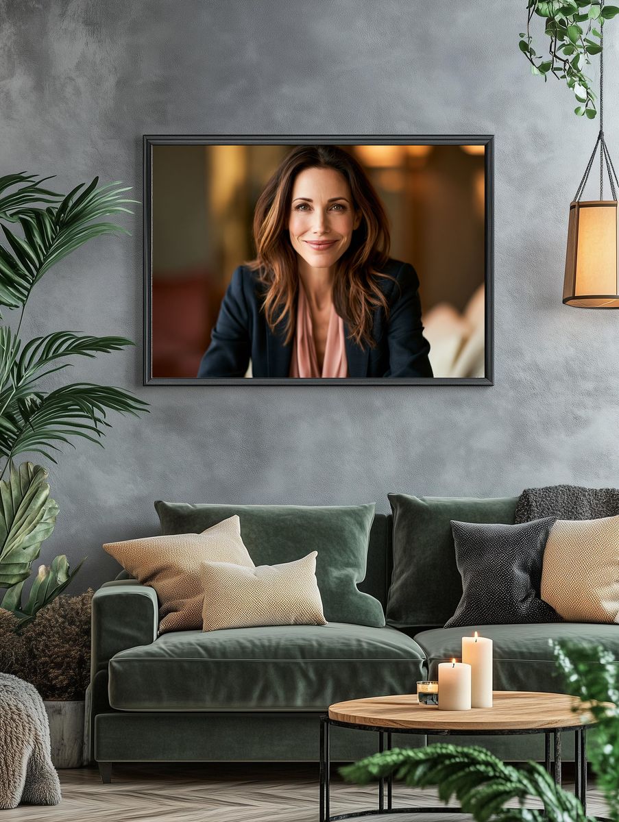 Elegant Woman Portrait Print. — room view 4