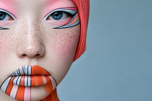Avant-Garde Face Portrait Print. poster detail