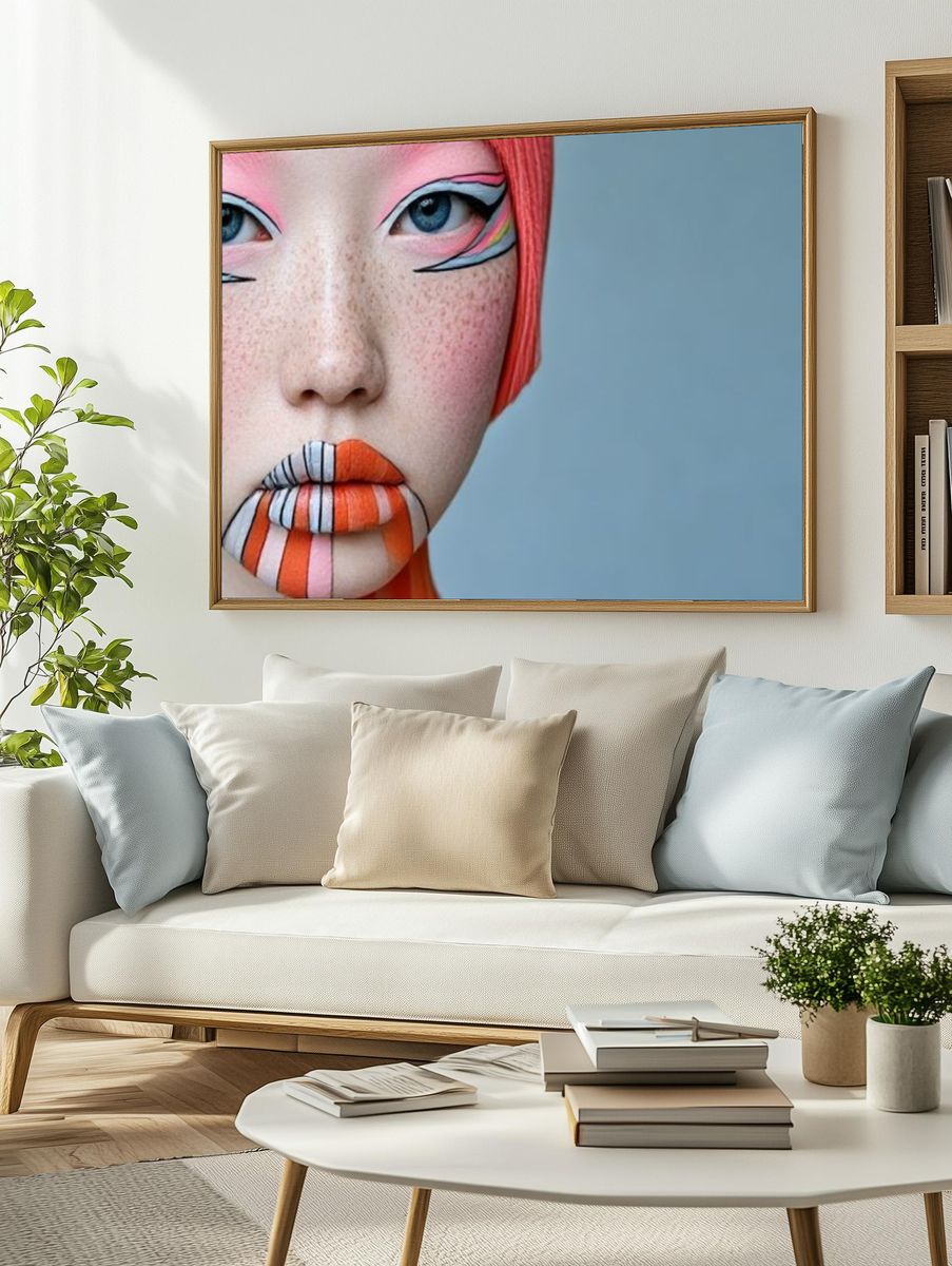 Avant-Garde Face Portrait Print. — room view 2