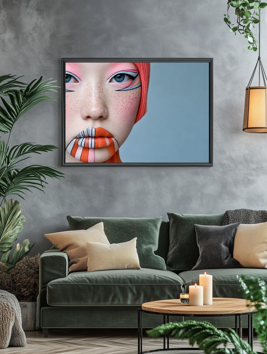Avant-Garde Face Portrait Print. — room view 4
