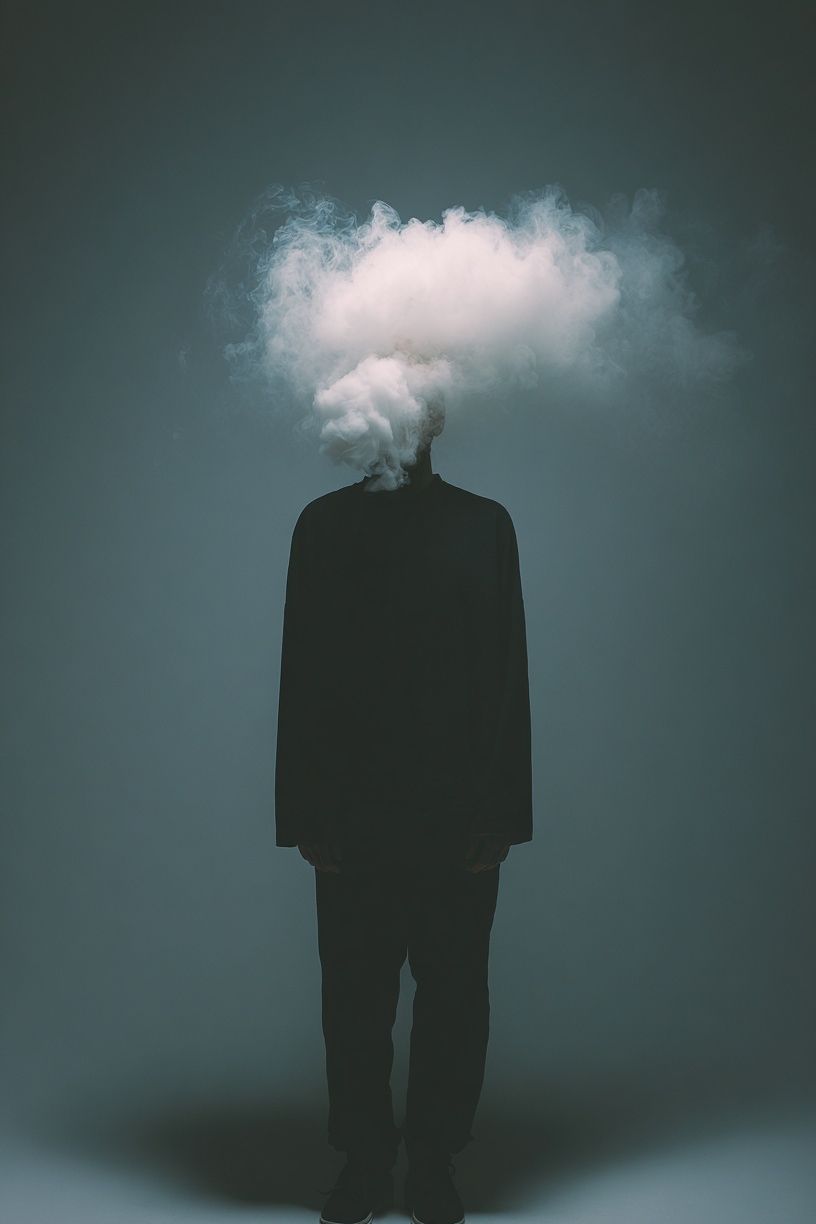 Cloud Head Surreal Photography Poster. poster detail