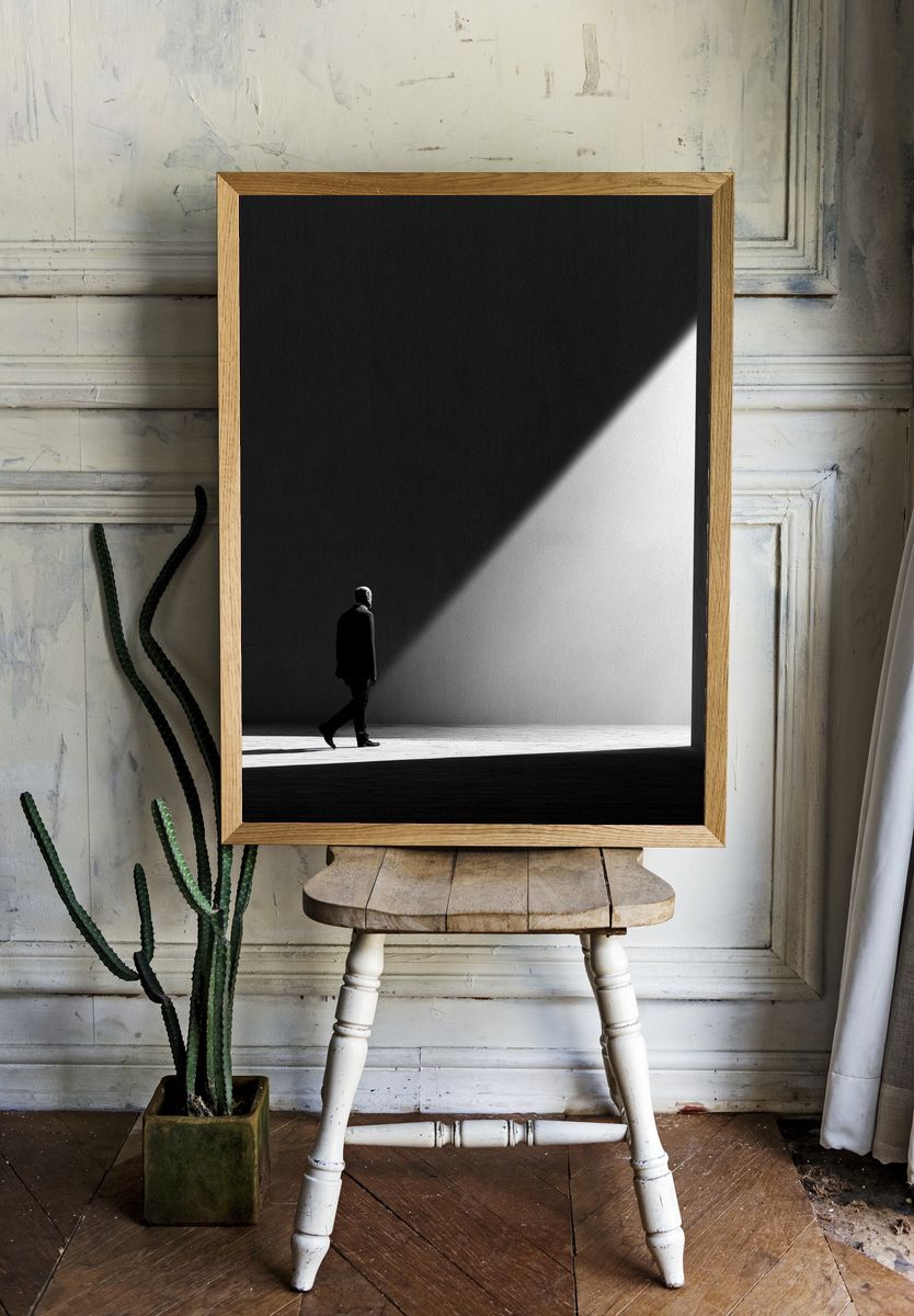 Solitary Figure in Light Poster. room preview