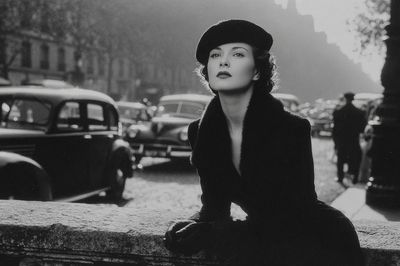 Elegant Woman in Vintage Paris — Photography Print. poster