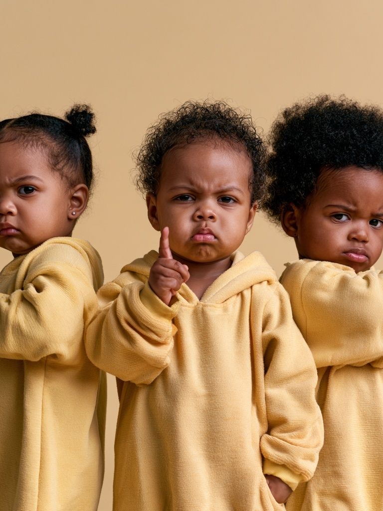Triple Toddler Portrait Photography Poster. poster — photography art
