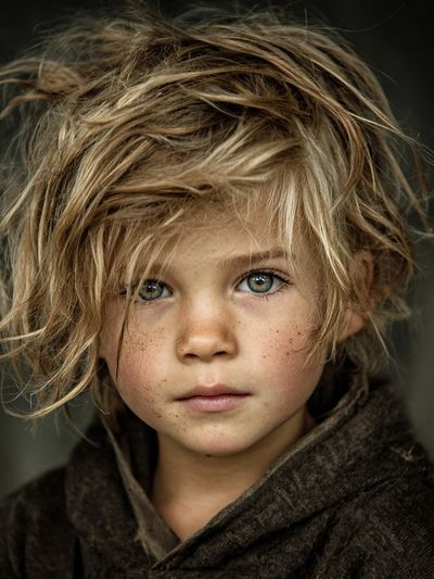 Freckled Child Portrait Poster.