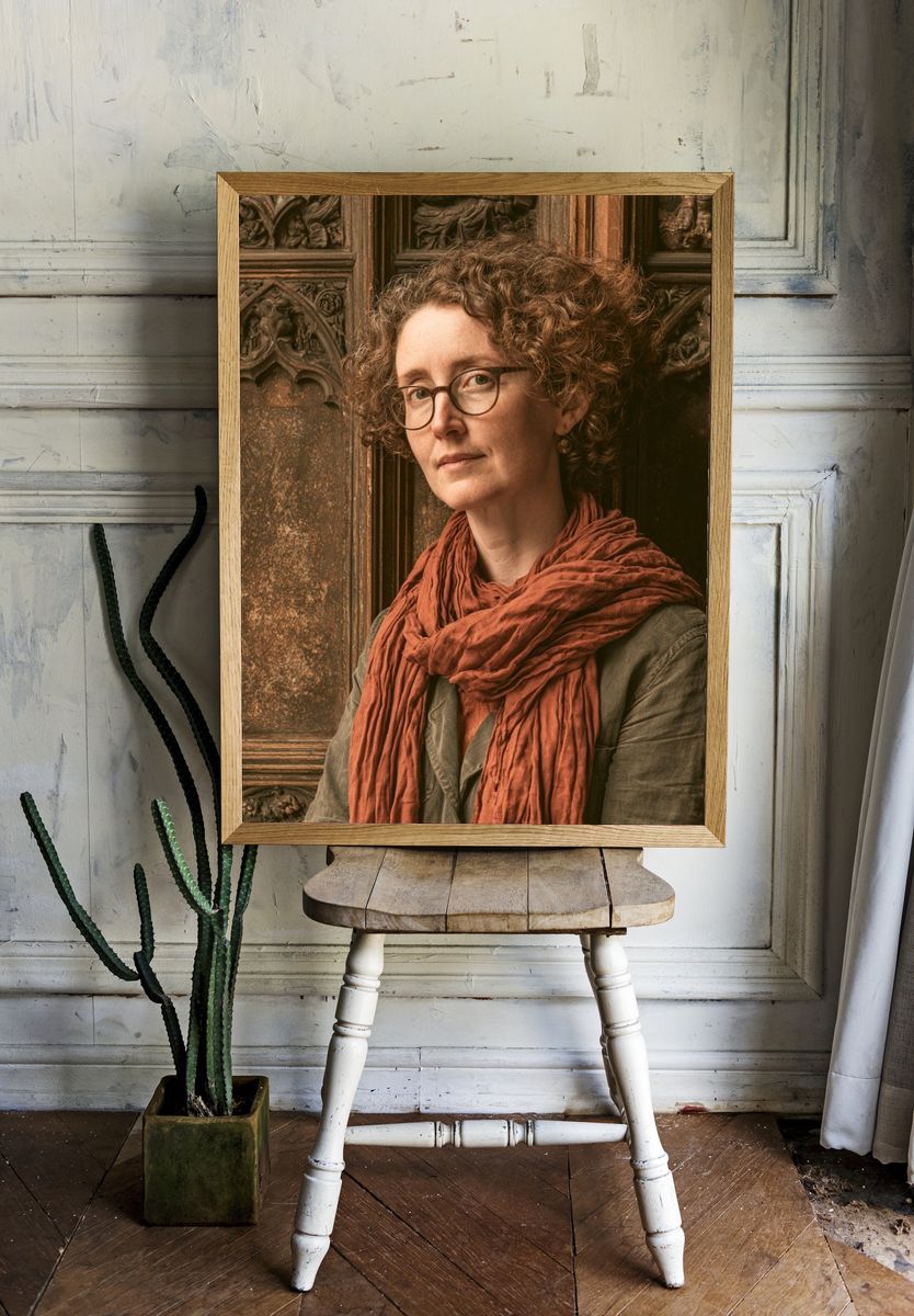 Curly Portrait Photography Poster. — room view 1