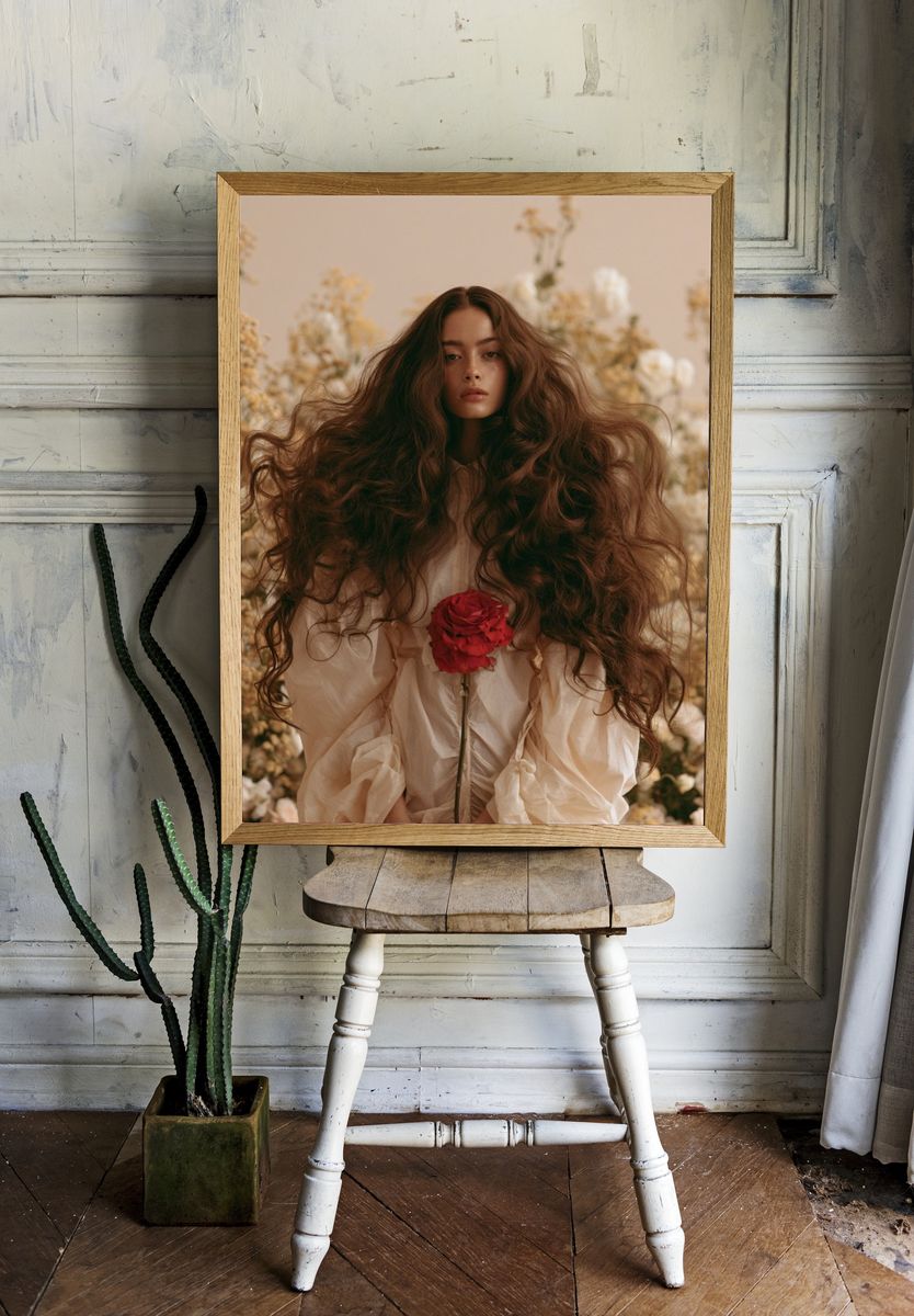 Floral Portrait Photography Poster. — room view 1