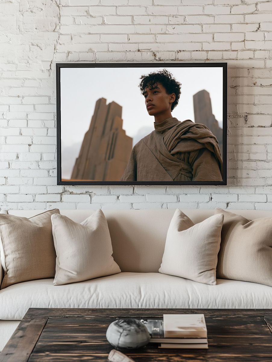 Desert Hero Portrait Print. room preview