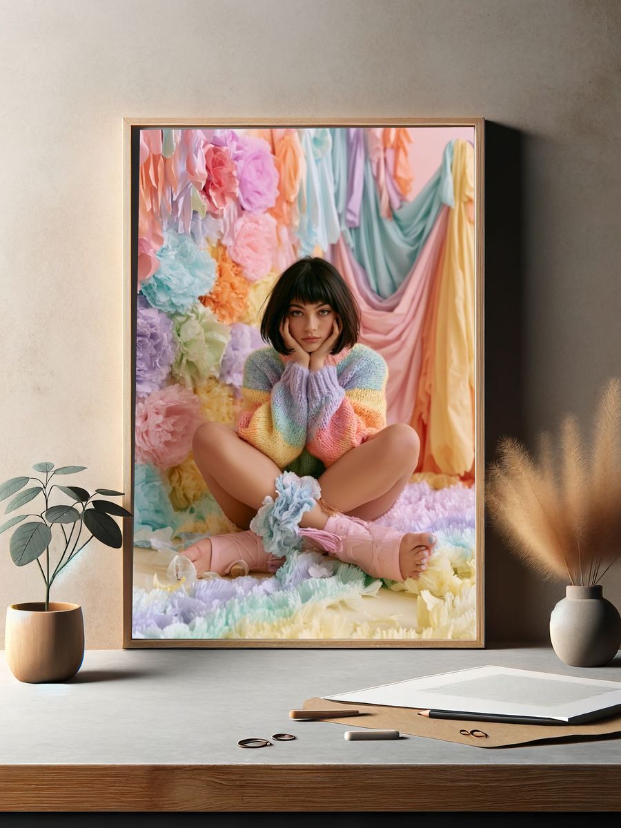 Pastel Portrait Photography Poster. — room view 2