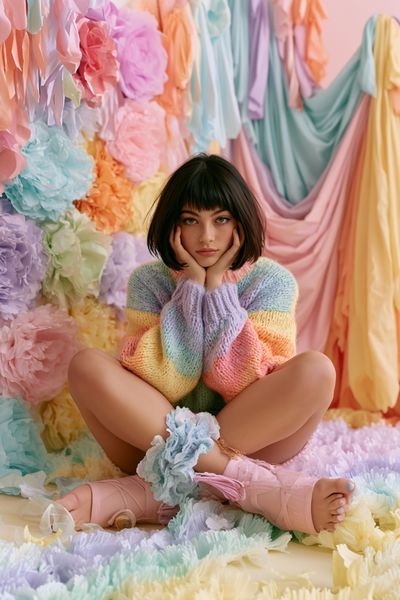 Pastel Portrait Photography Poster. poster