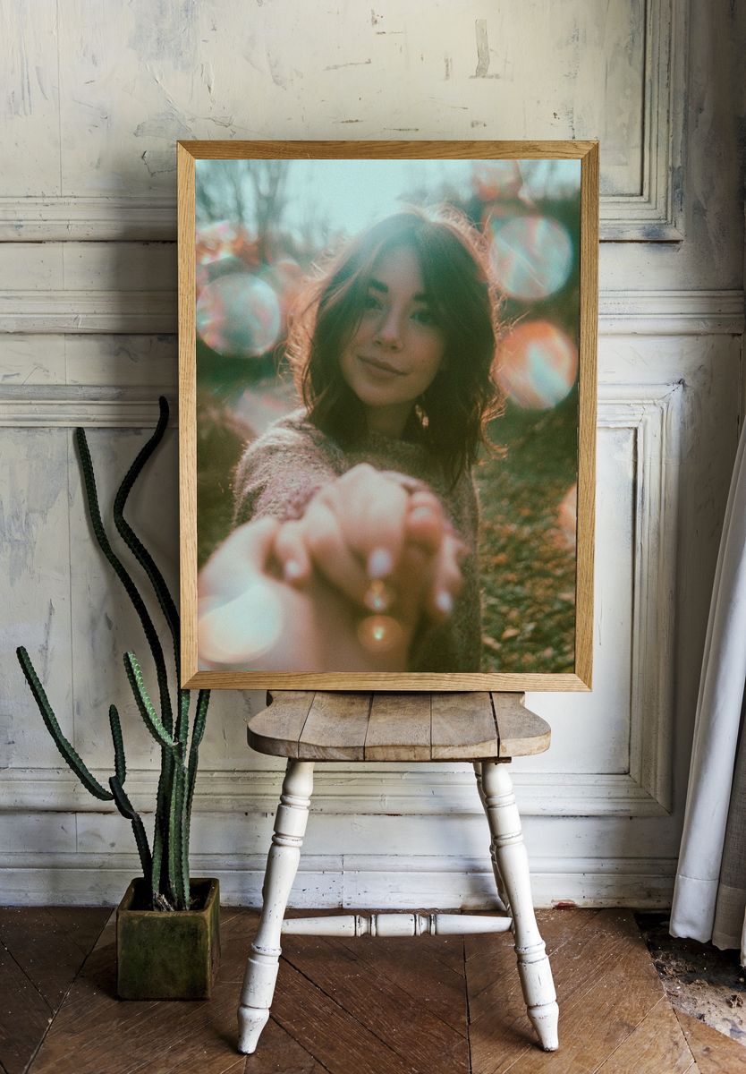 Dreamy Forest Portrait Photography Poster. — room view 1