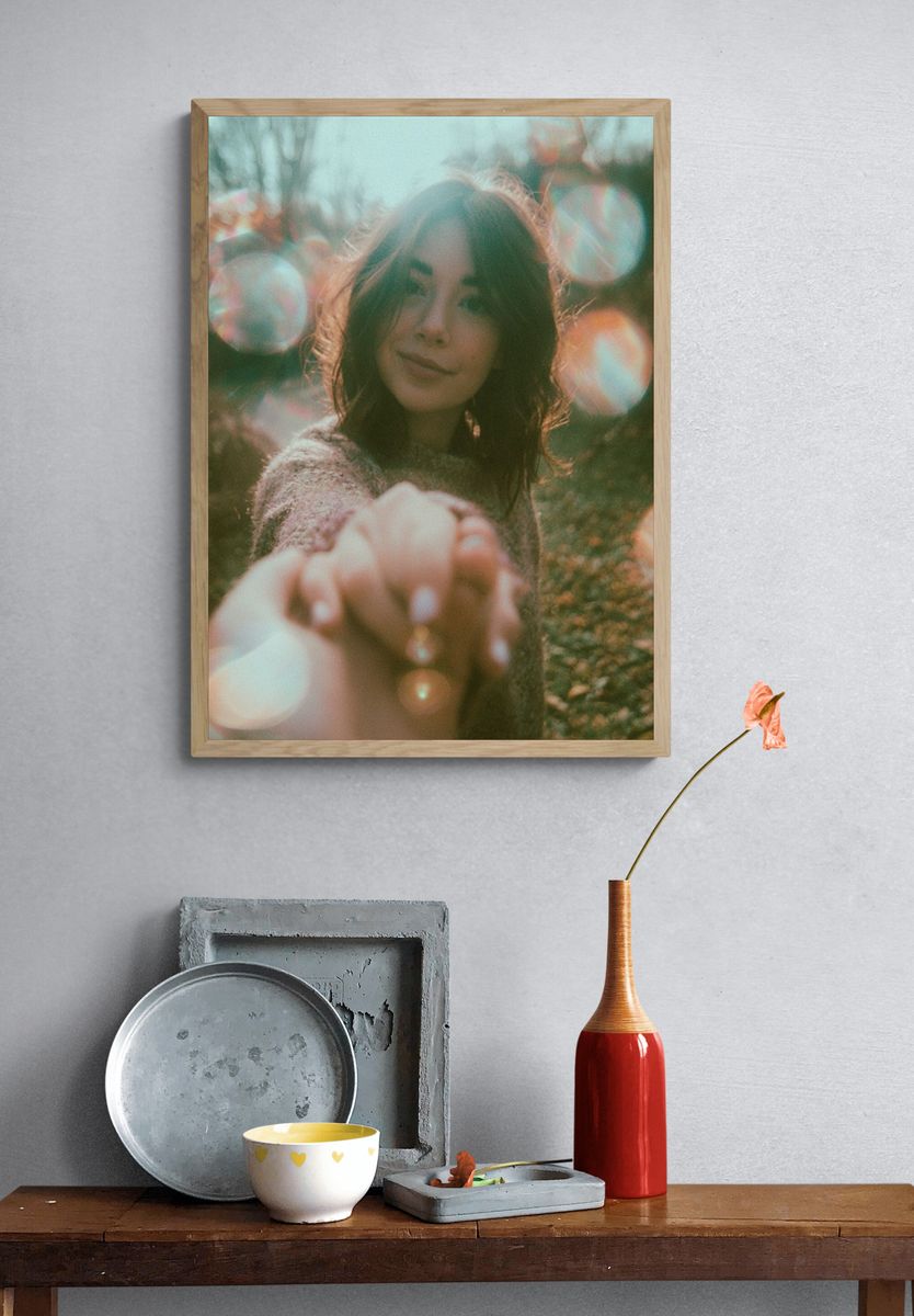 Dreamy Forest Portrait Photography Poster. — room view 3