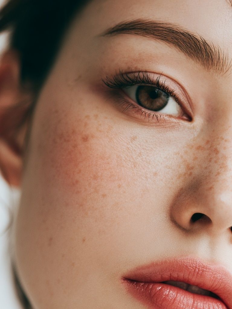 Freckled Portrait Photography Poster. poster detail