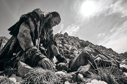 Desert Survivor Black-White Poster. poster — photography art
