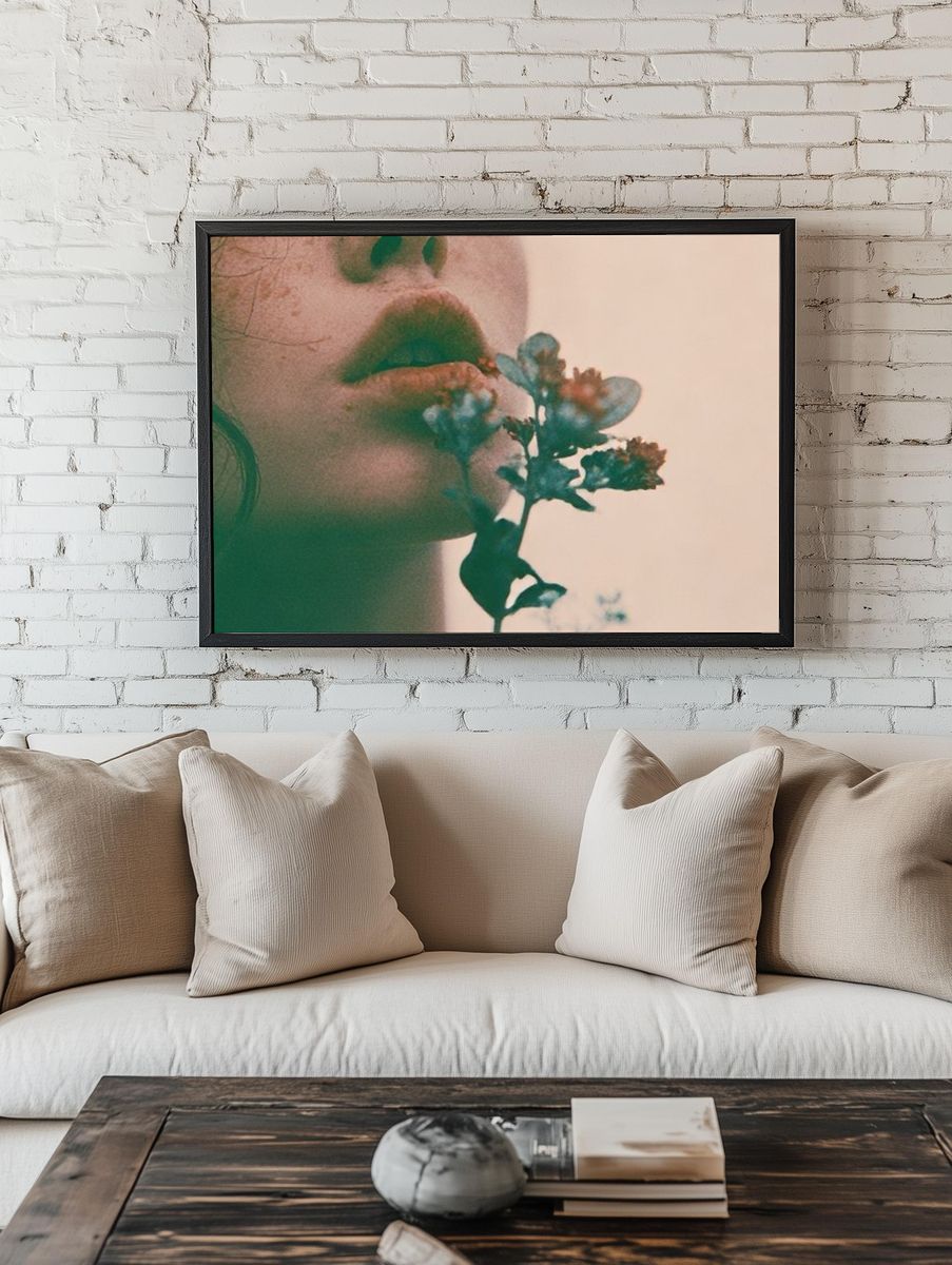 Botanical Portrait Photography Poster. room preview