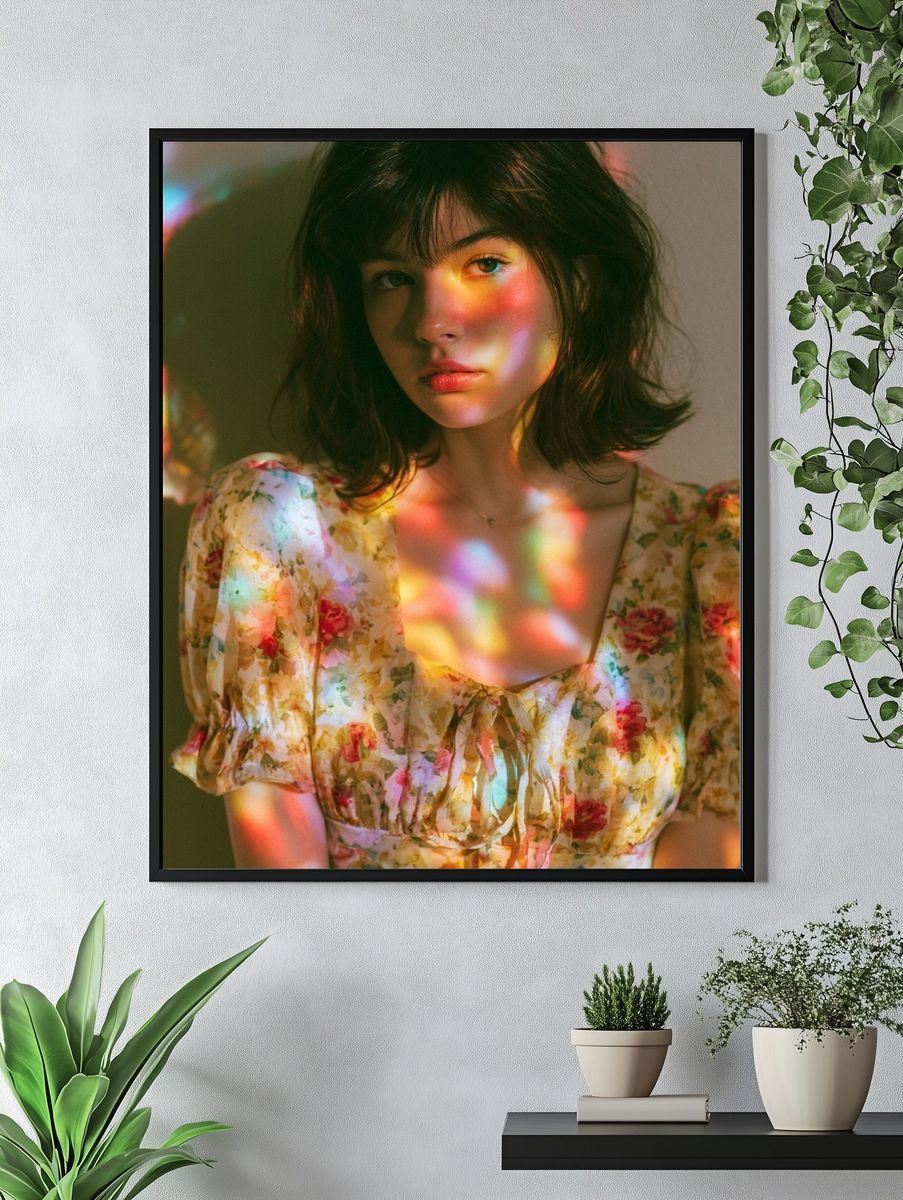 Rainbow Light Portrait Print. — room view 4